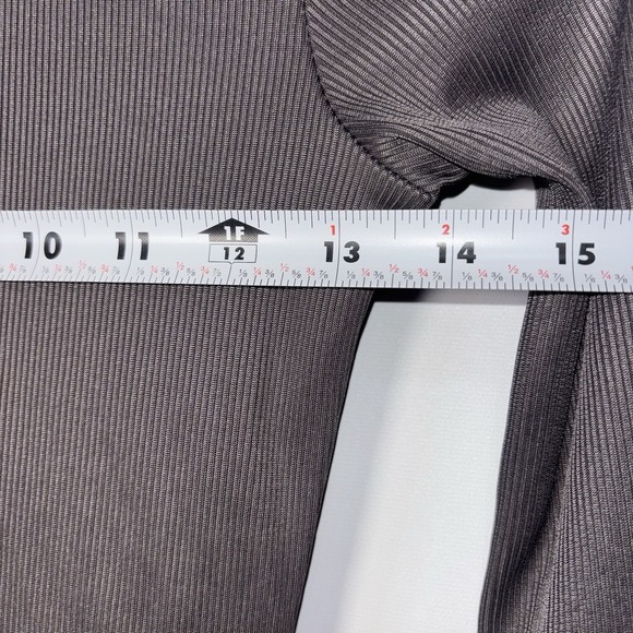 Zara Trafaluc Ribbed Bodysuit Brown Long Sleeve Stretch Slim Fit Size S - Picture 4 of 8